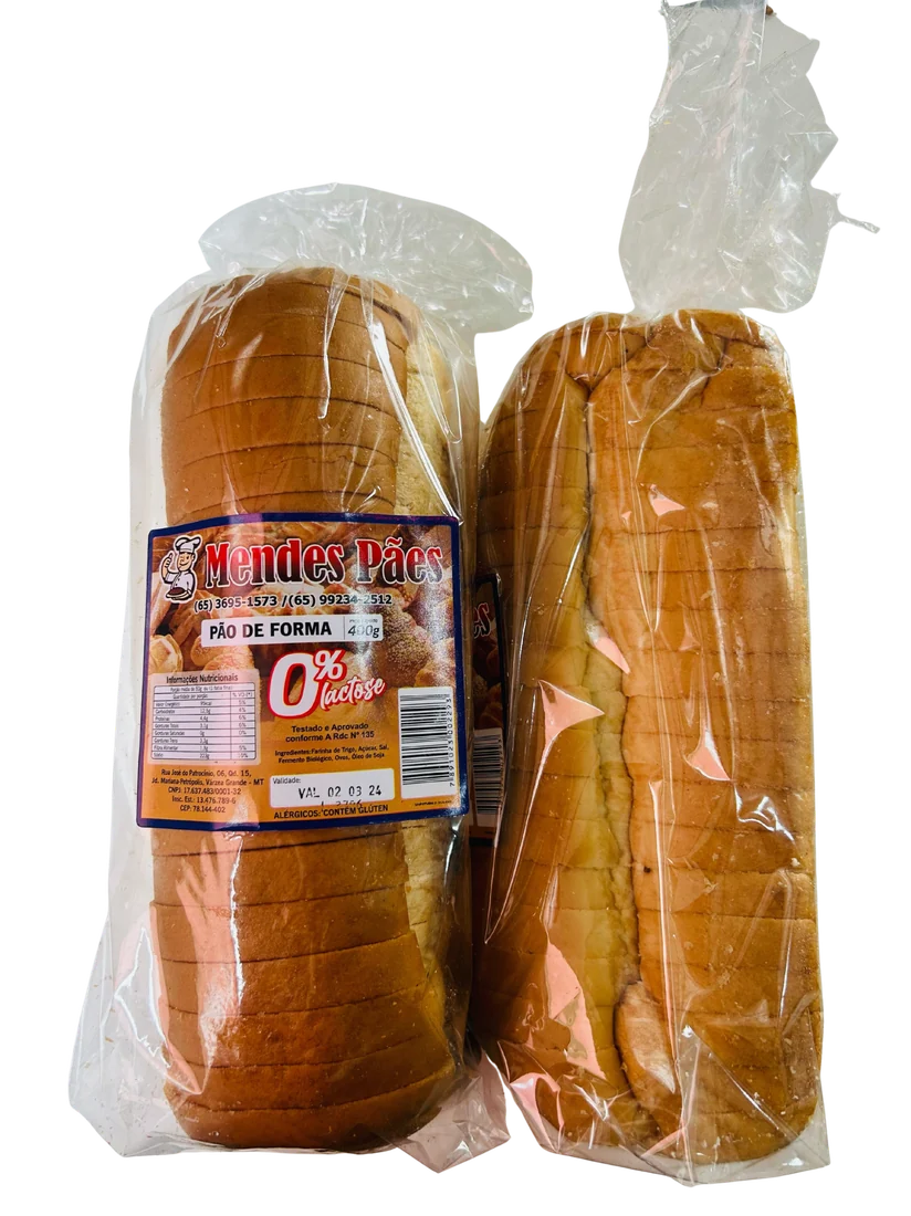 Pão de Forma 0 Lactose 400g