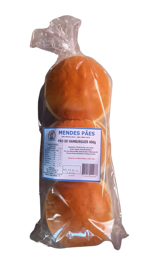 Pão de Hambúrguer 400g