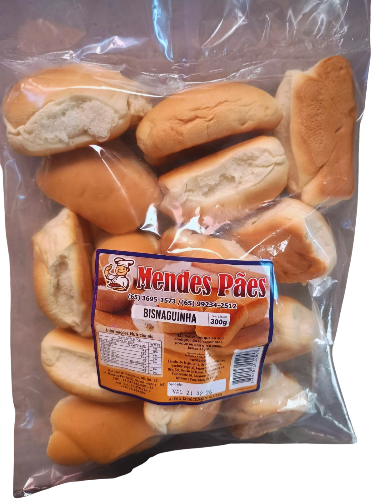 PAO BISNAGUINHA 300g