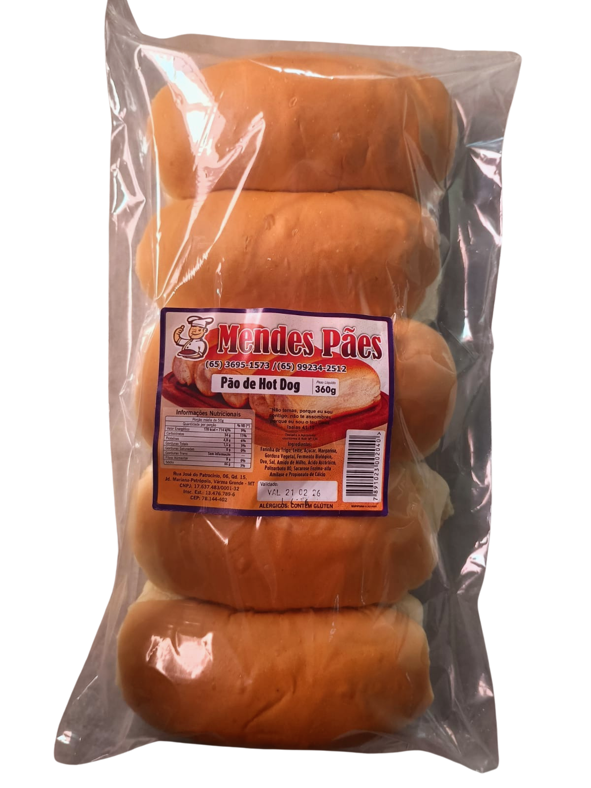 PAO DE HOT DOG 350g